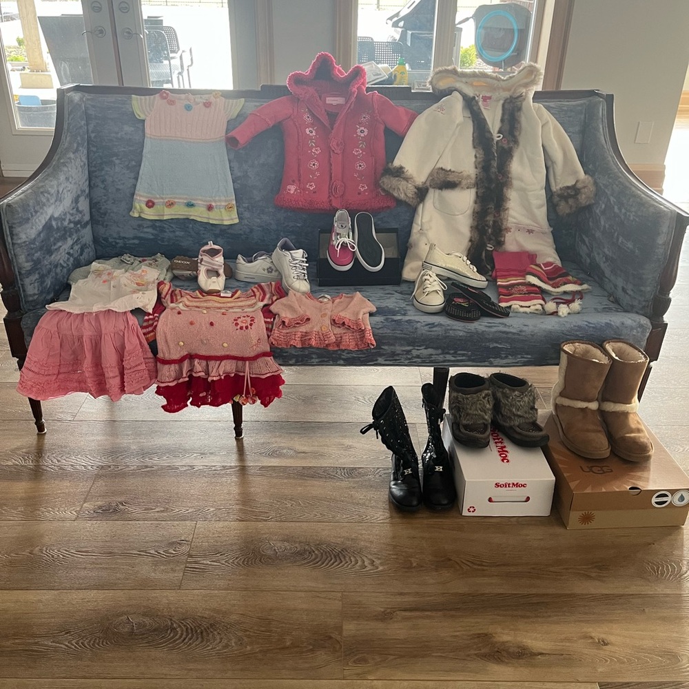 Girls' Winter Clothing Bundle - Pink, Red, White